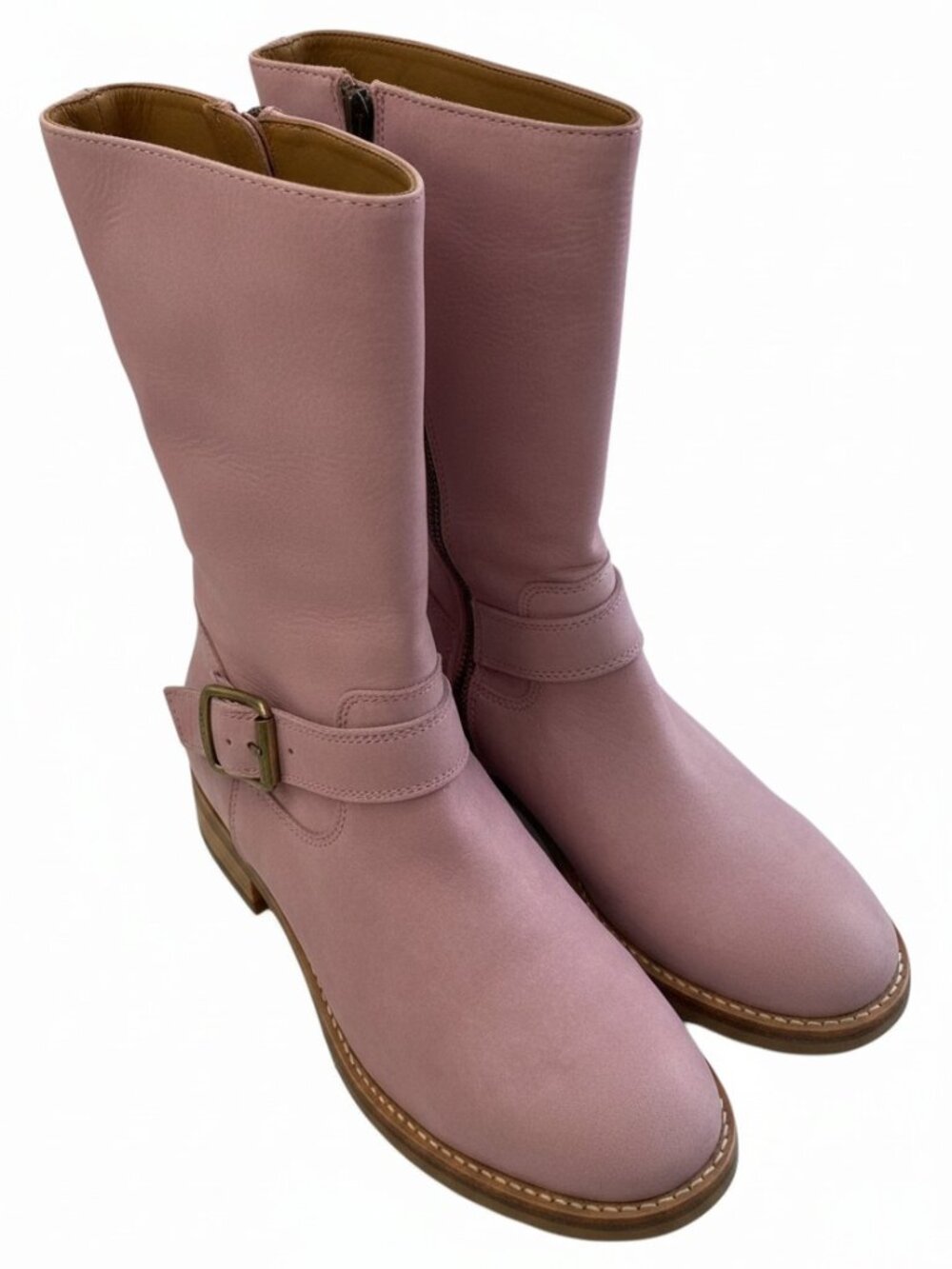 FRYE Exclusive Campus Buckle Boots Women's Size 10B Pink Leather Riding Boot
